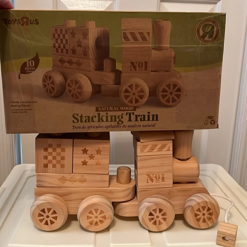 Toys r Us Natural Wood Train Set